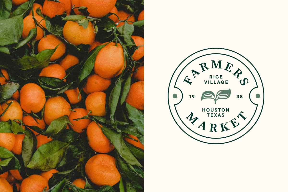 Houston farmers market at Rice Village featuring fresh local produce and artisan vendors