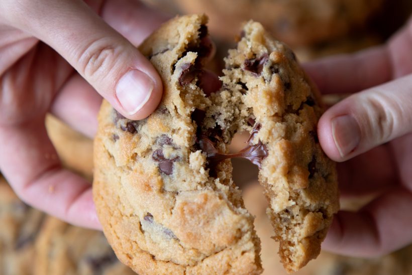 cookies being cut open