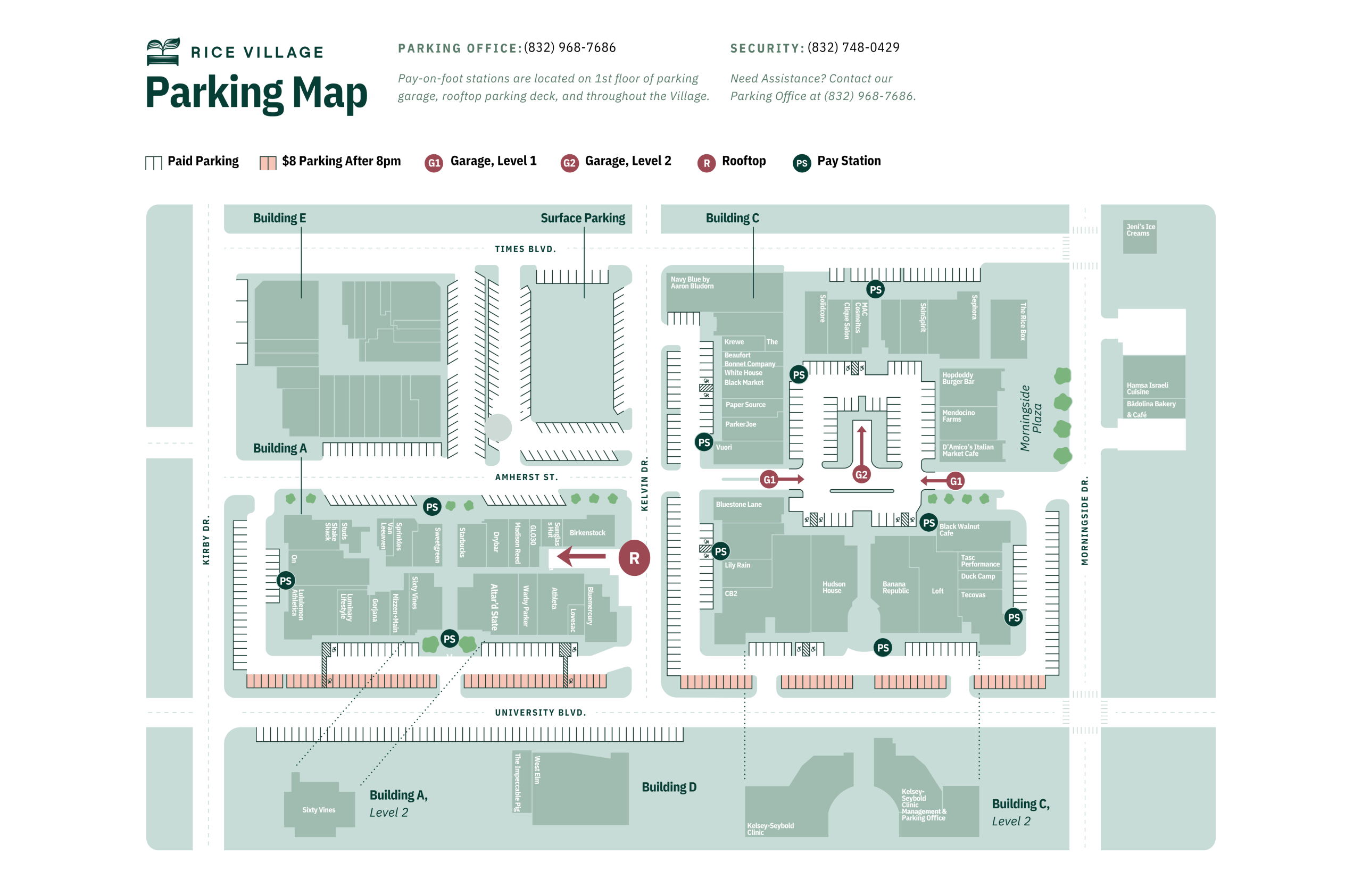 Houston Ice Rink Parking Map and Information